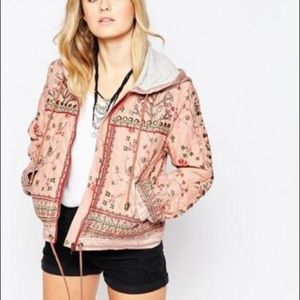 Free People Play my Song Bomber Jacket